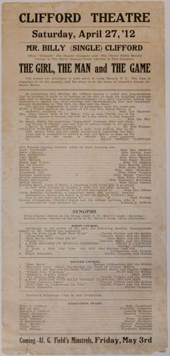 Clifford Theatre Playbill